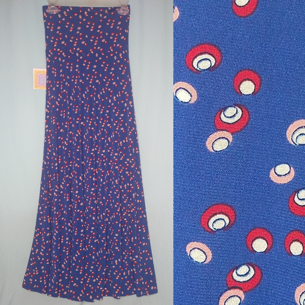 LuLaRoe Maxi Skirt dress blue XXS